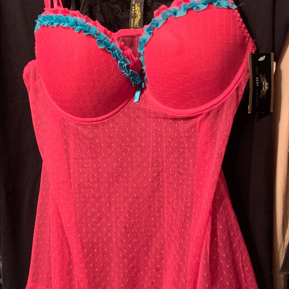 Just Sexy Lingerie Brand,two gowns,pink & black.